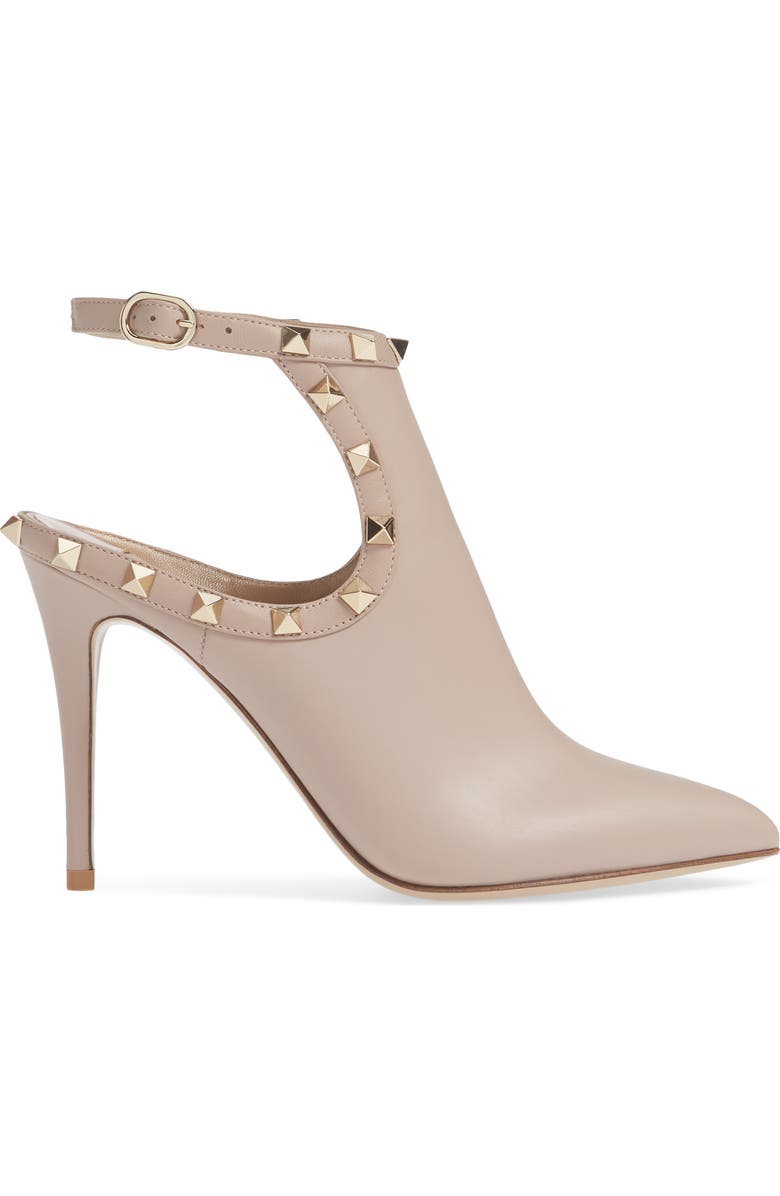 Valentino Garavani Rockstud Open Back Bootie, Alternate, color,