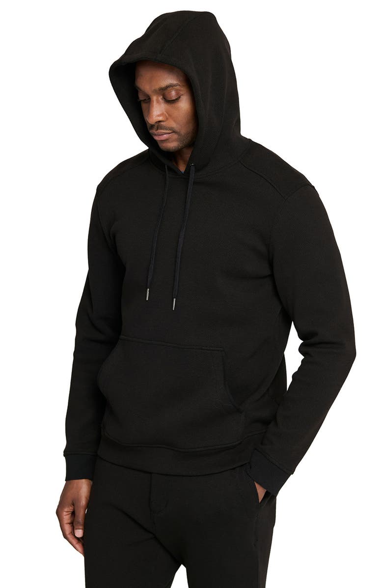 W.R.K Slim Fit Brushed Cotton Blend Pullover Hoodie, Alternate, color, Black