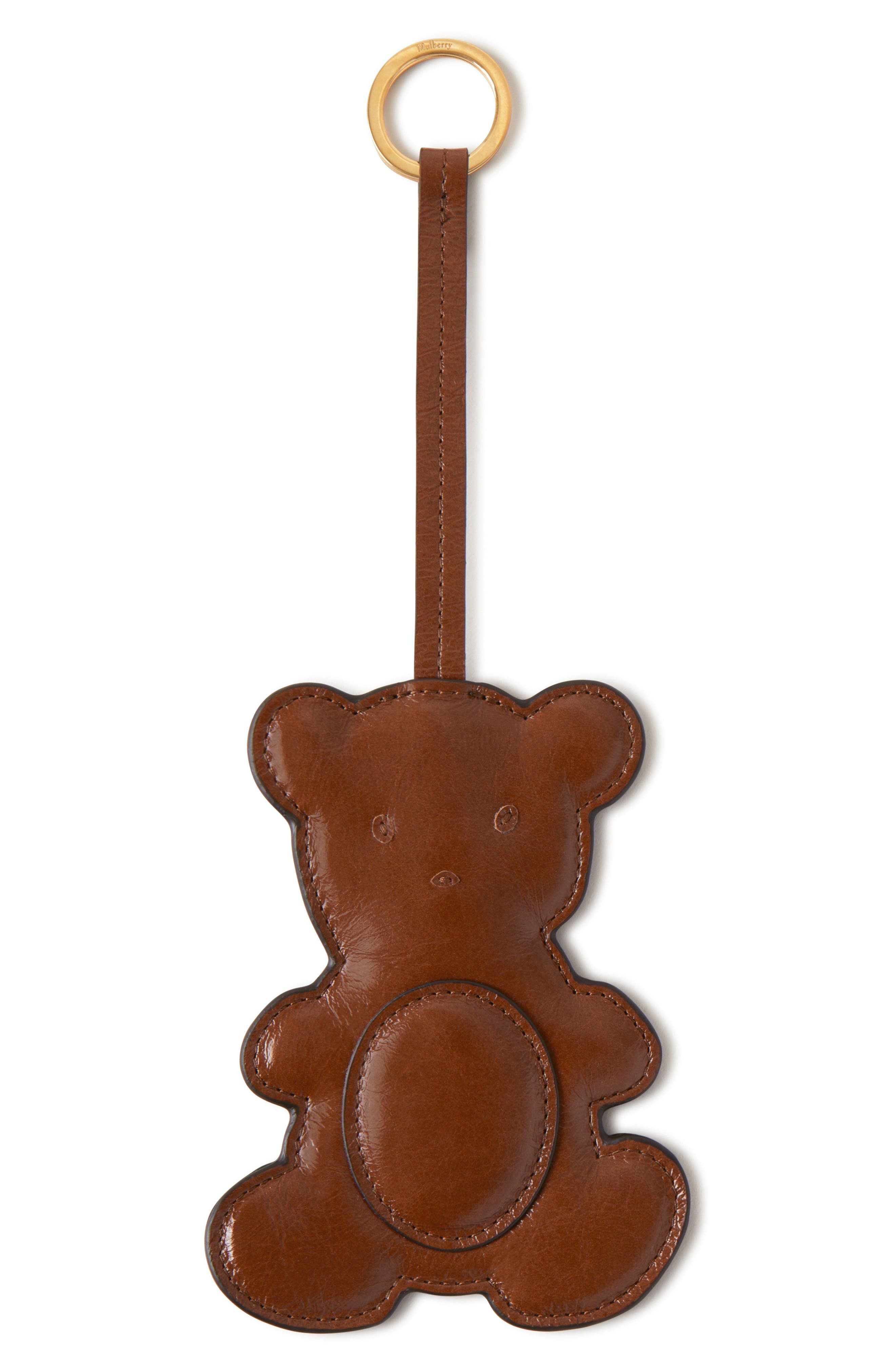 Mulberry x Rejina Pyo Leather Teddy Bear Charm, Main, color, 