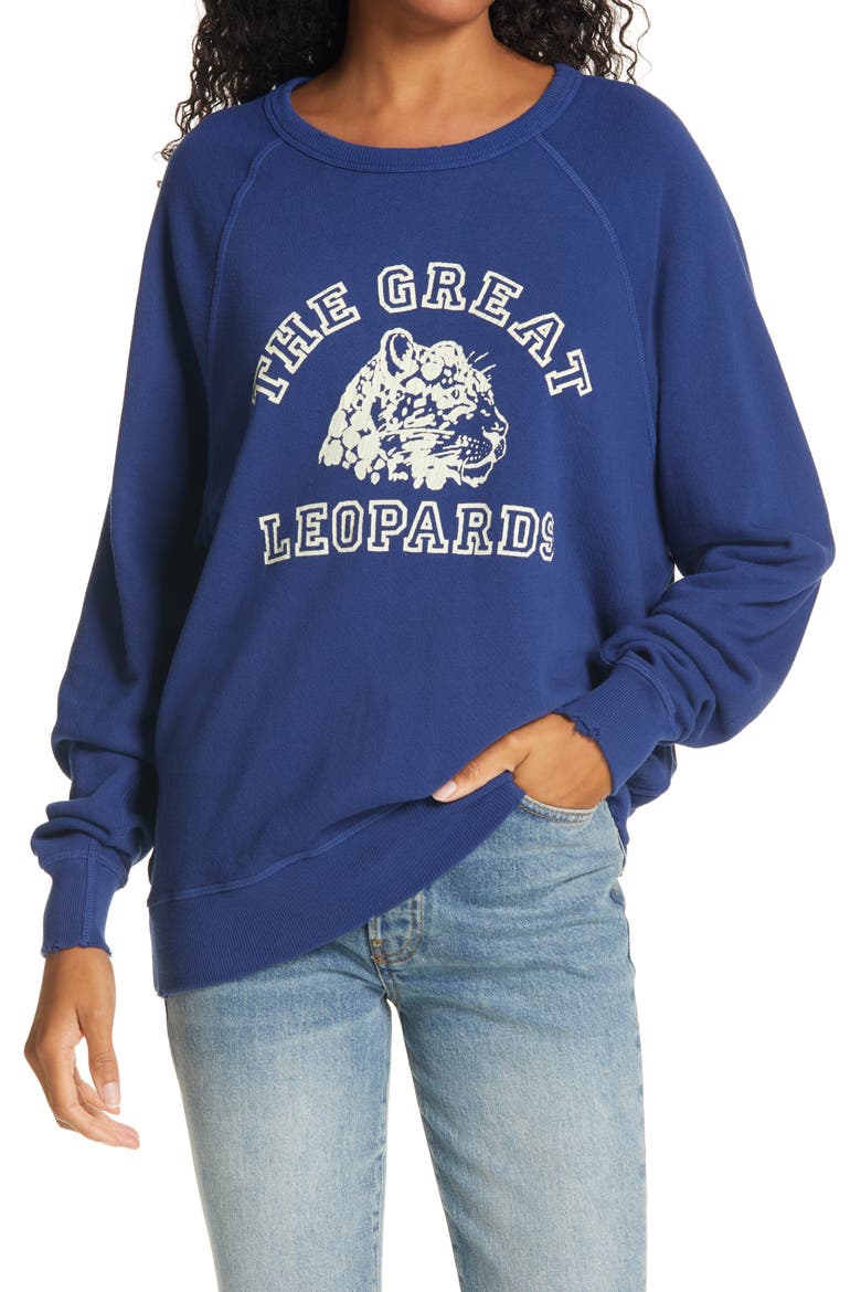 College Sweatshirt, Main, color, COBALT