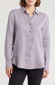 James Perse Linen Button-Up Shirt