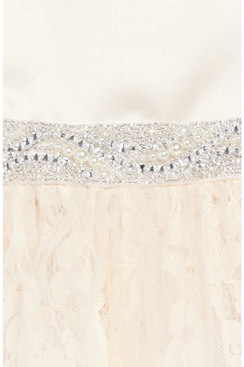 The Sarah Floral Lace Dress, Alternate, color, CHAMPAGNE