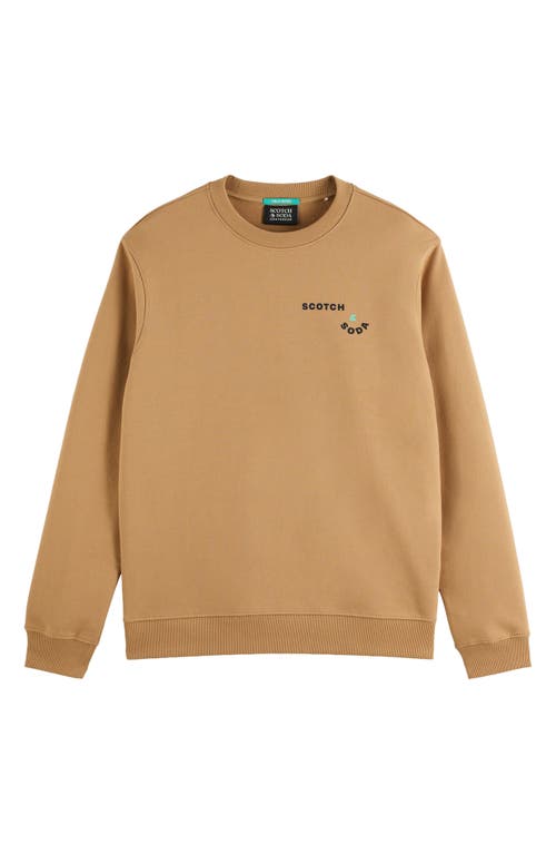 Scotch & Soda Artwork Logo Sweatshirt In Brown