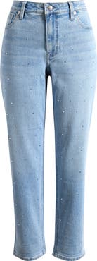 Tommy Bahama Sparkle Rhinestone Cuffed Ankle Slim Boyfriend Jeans