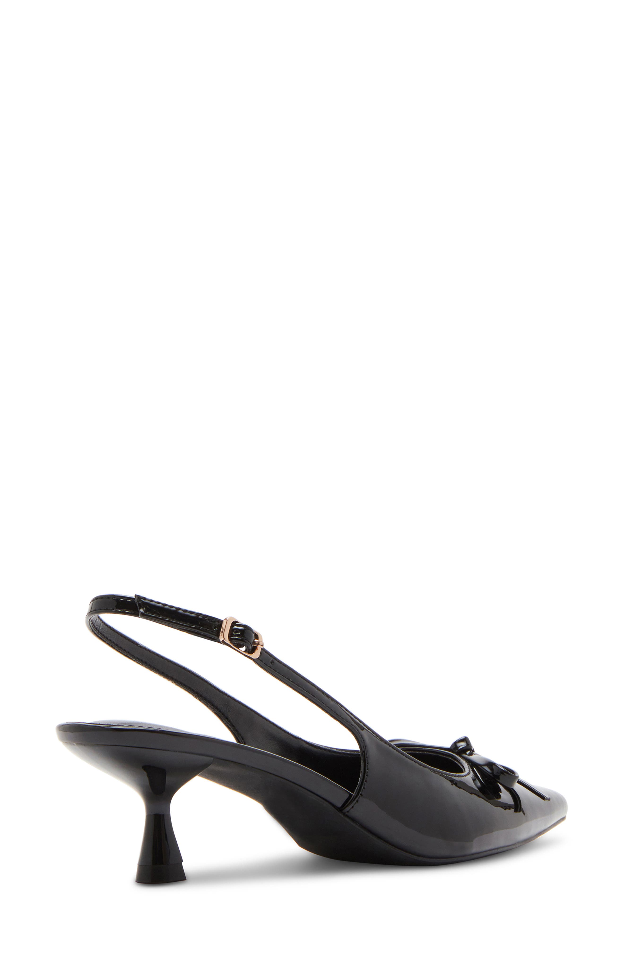 Madden Girl Vogue Pointed Toe Slingback Pump, Alternate, color, Black Patent