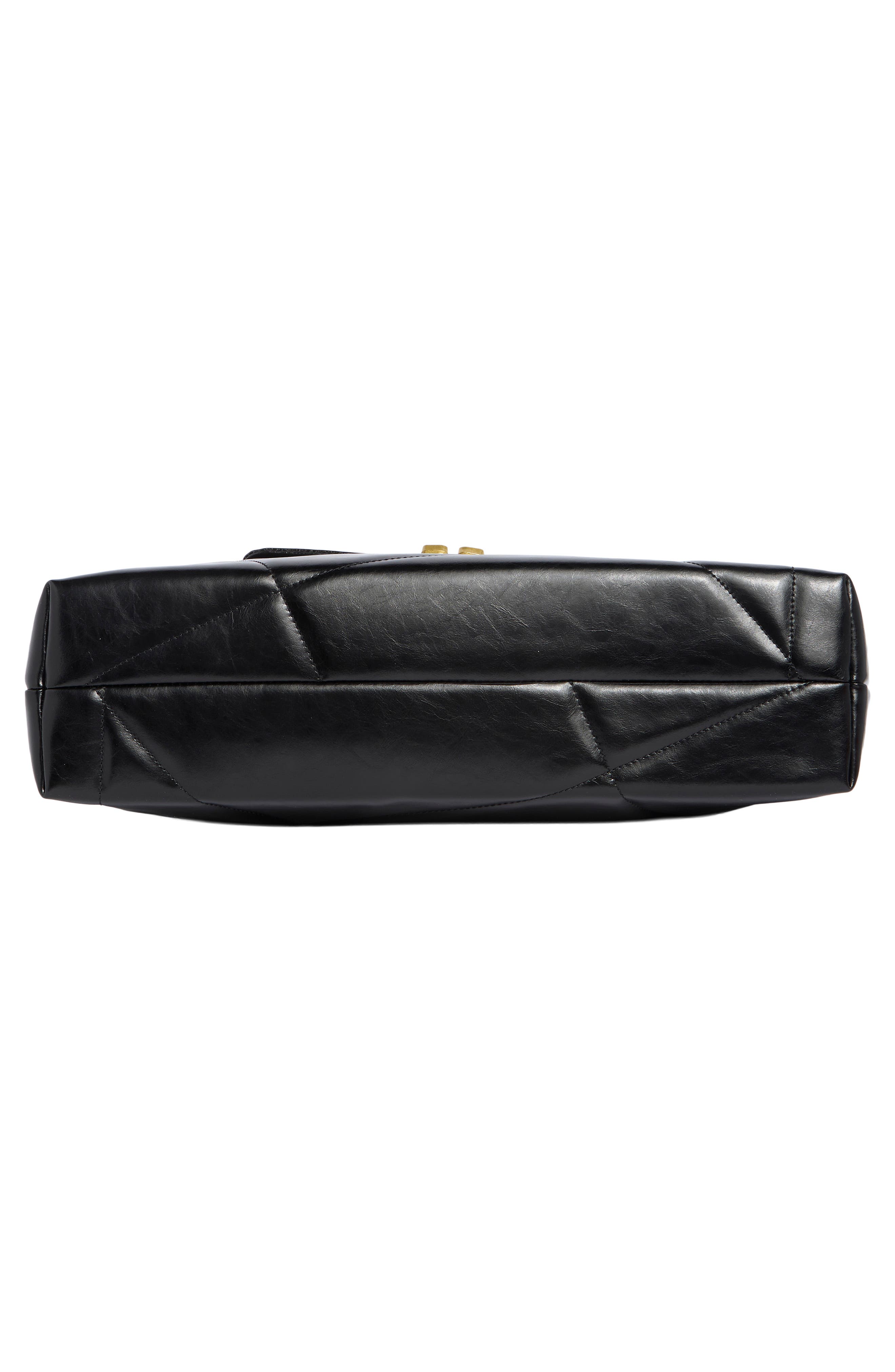Jitney Patchwork Leather Shoulder Bag, Alternate, color, BLACK