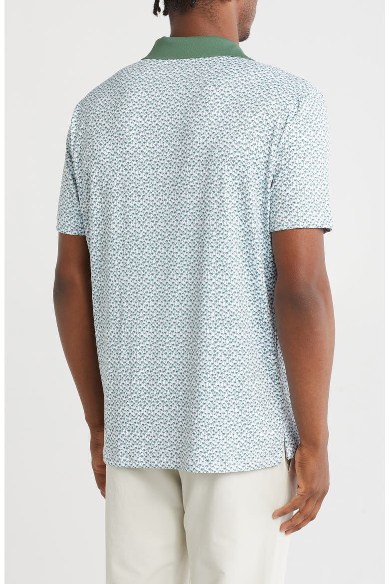 Palm Print Golf Polo, Alternate, color, SAGE/ WHITE