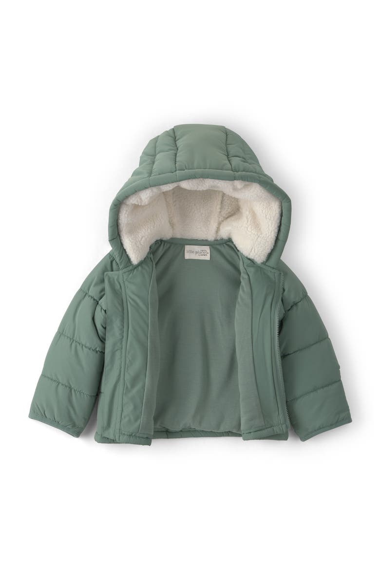 Kids' Fleece Lined Puffer Jacket, Alternate, color, GREEN