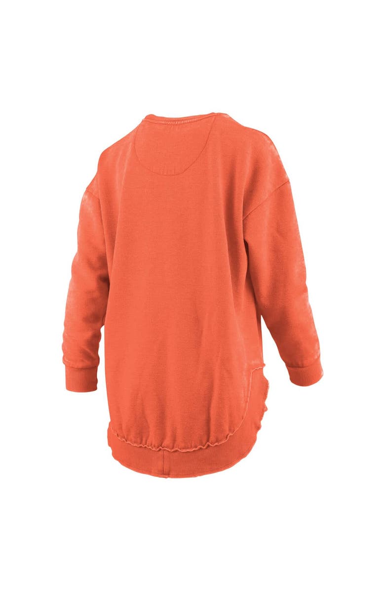 PRESSBOX Women's Pressbox Orange Florida Gators Melange Poncho Vintage Fleece Long Sleeve Pullover Sweatshirt, Alternate, color, Orange