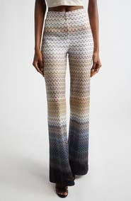 Missoni Wavy Stripe Raschel Knit Palazzo Pants