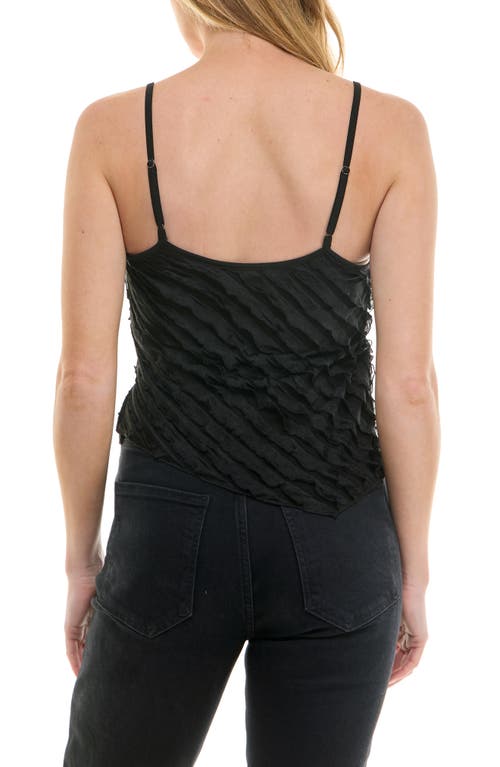 Urban Social Angled Ruffle Camisole In Black
