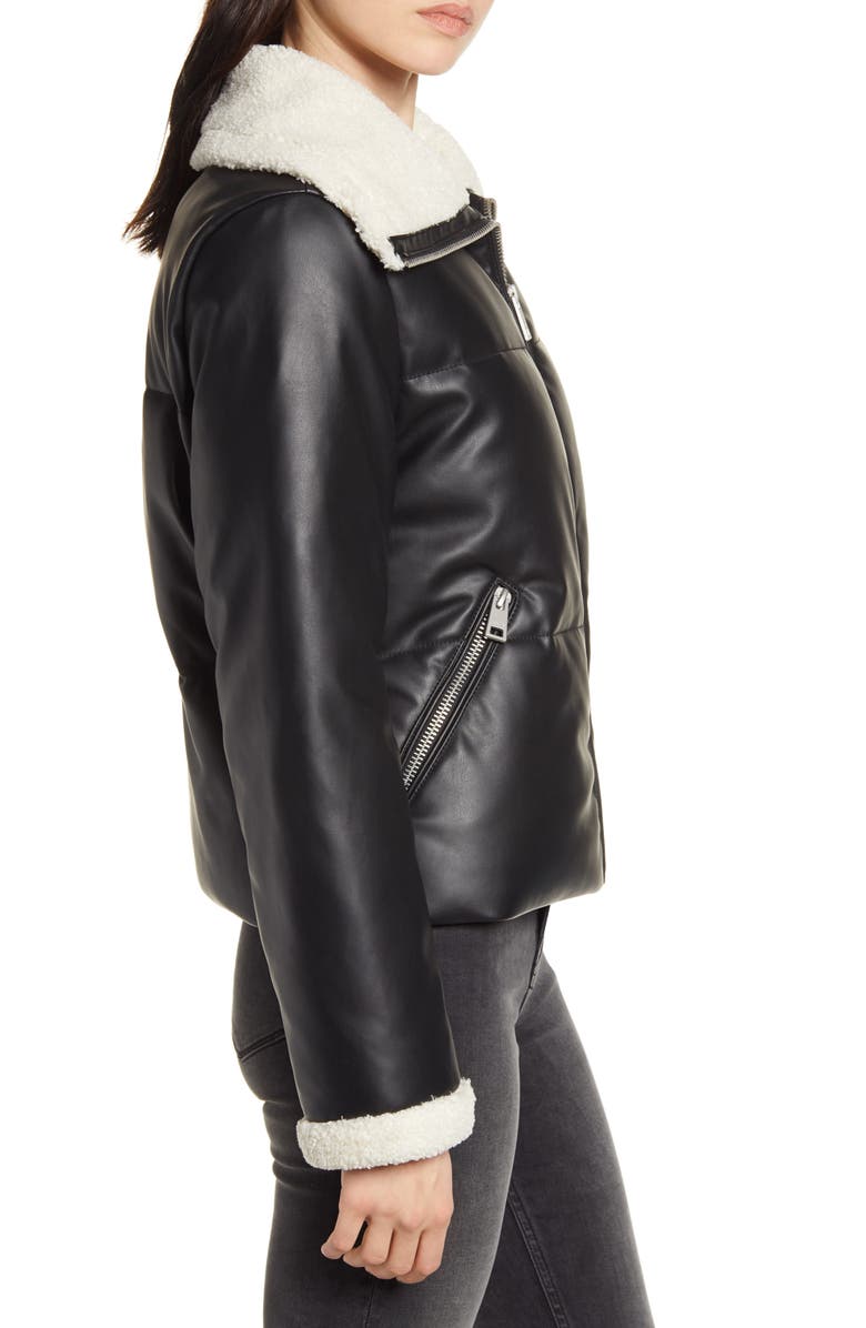 Levi's Faux Leather Quilted Puffer Jacket, Alternate, color,