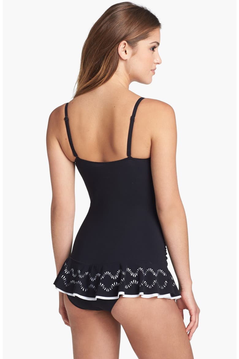 Bandeau Swimdress, Alternate, color, BLACK/ WHITE