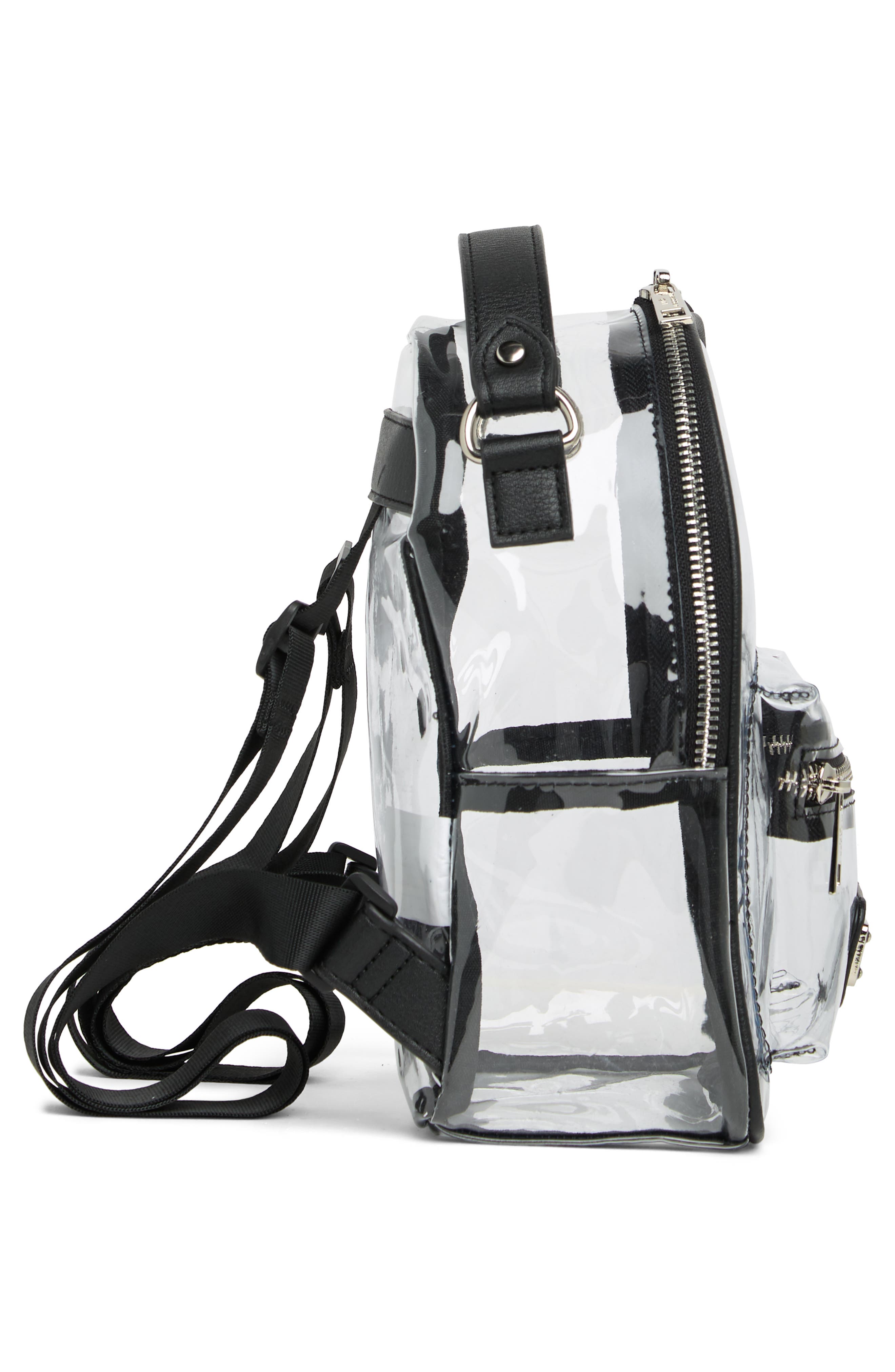 Madden Girl Clear Vinyl Mini Backpack, Alternate, color, 