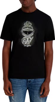 KARL LAGERFELD PARIS Digital Armor Karl Cotton Graphic T-Shirt