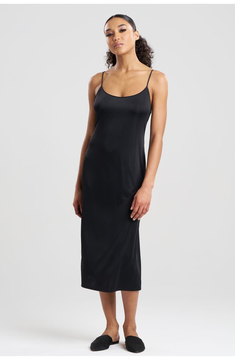 Natori Body Doubles Slip Dress, Main, color, Black
