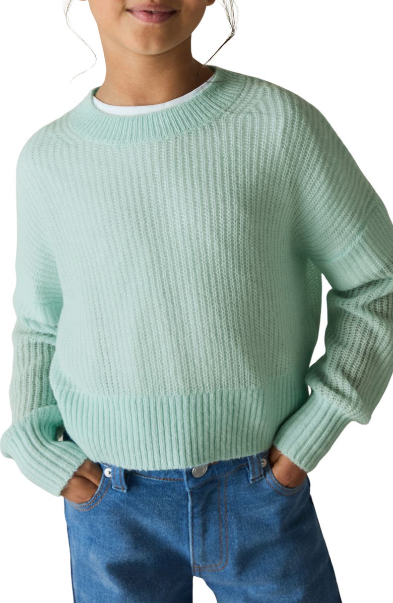 Reiss Kids' Aluna Sr. Stripe Half Zip Sweater, Alternate, color, 