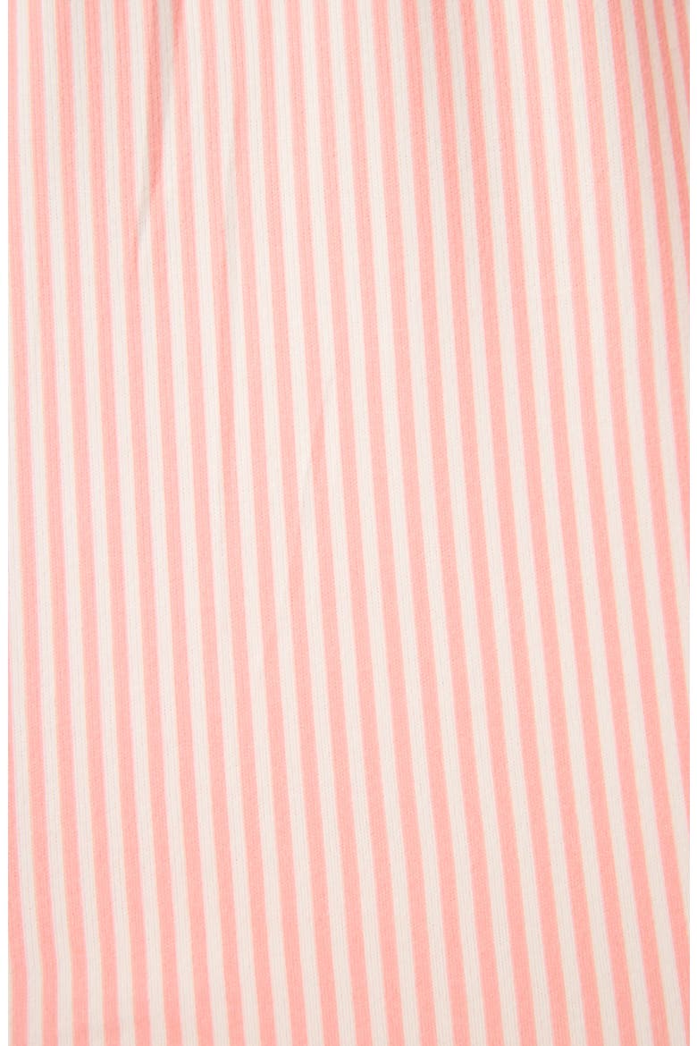 Paloma Mama Stripe Long Sleeve Pajamas & Eye Mask Set, Alternate, color, GRAPEFRUIT