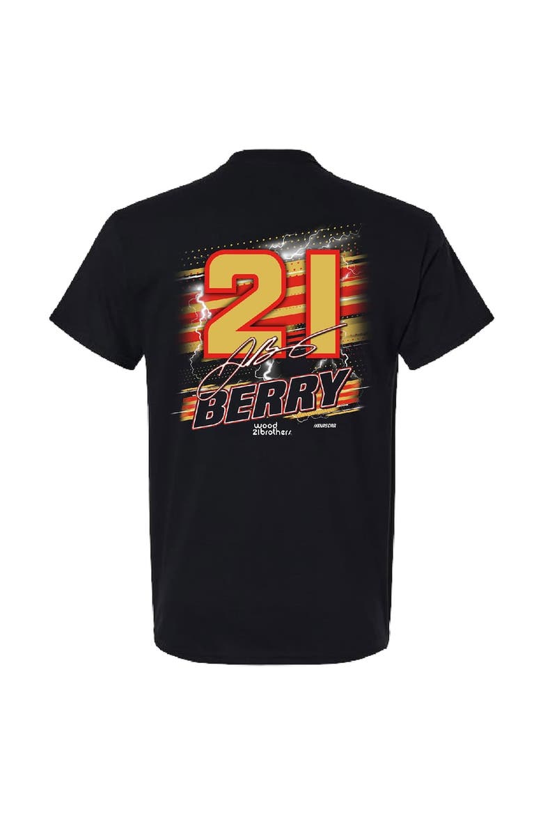 Men's Checkered Flag Sports  Black Josh Berry  Name & Number T-Shirt, Alternate, color, Black