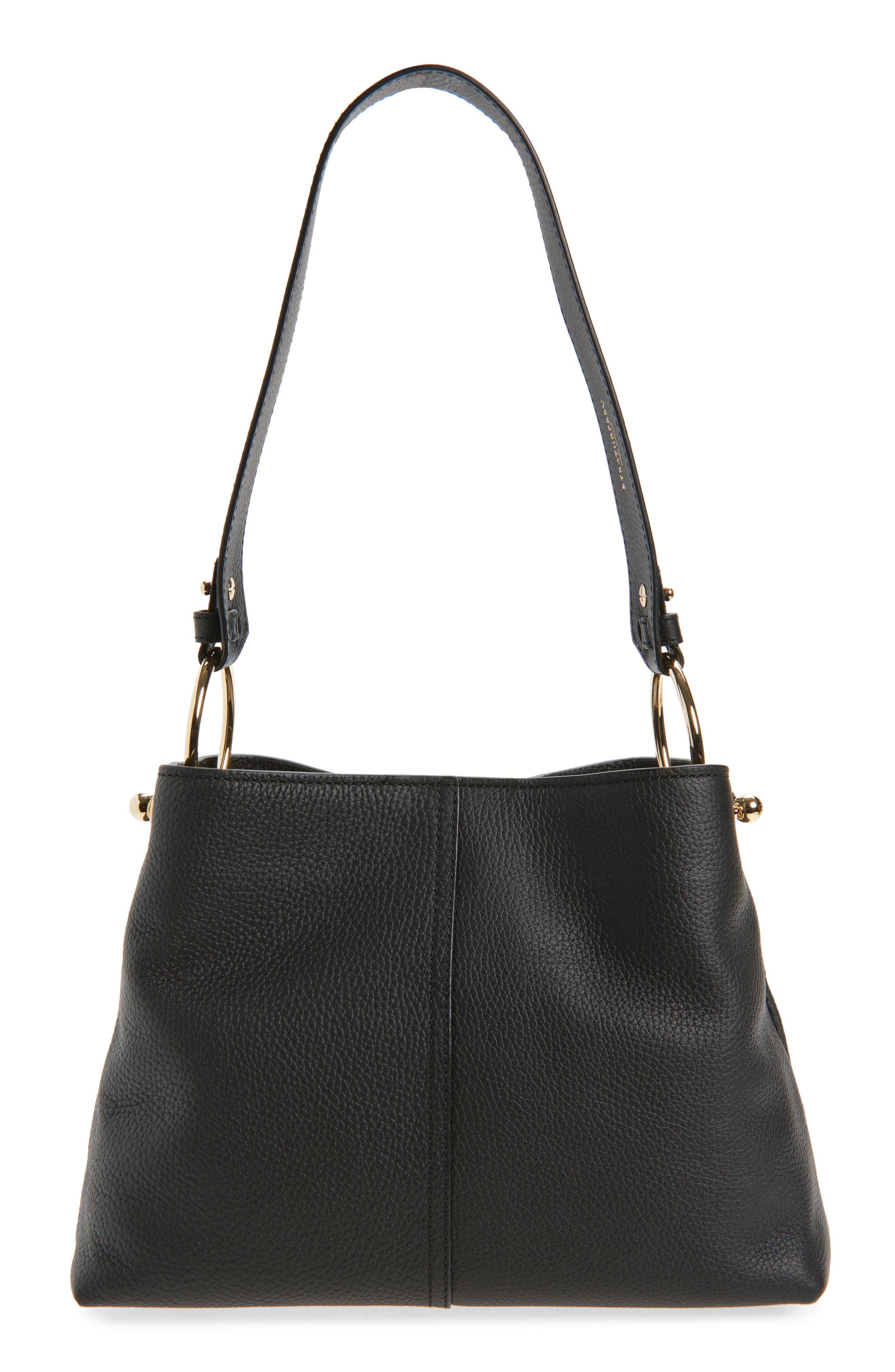 Strathberry Lana Leather Hobo Bag, Main, color, Black