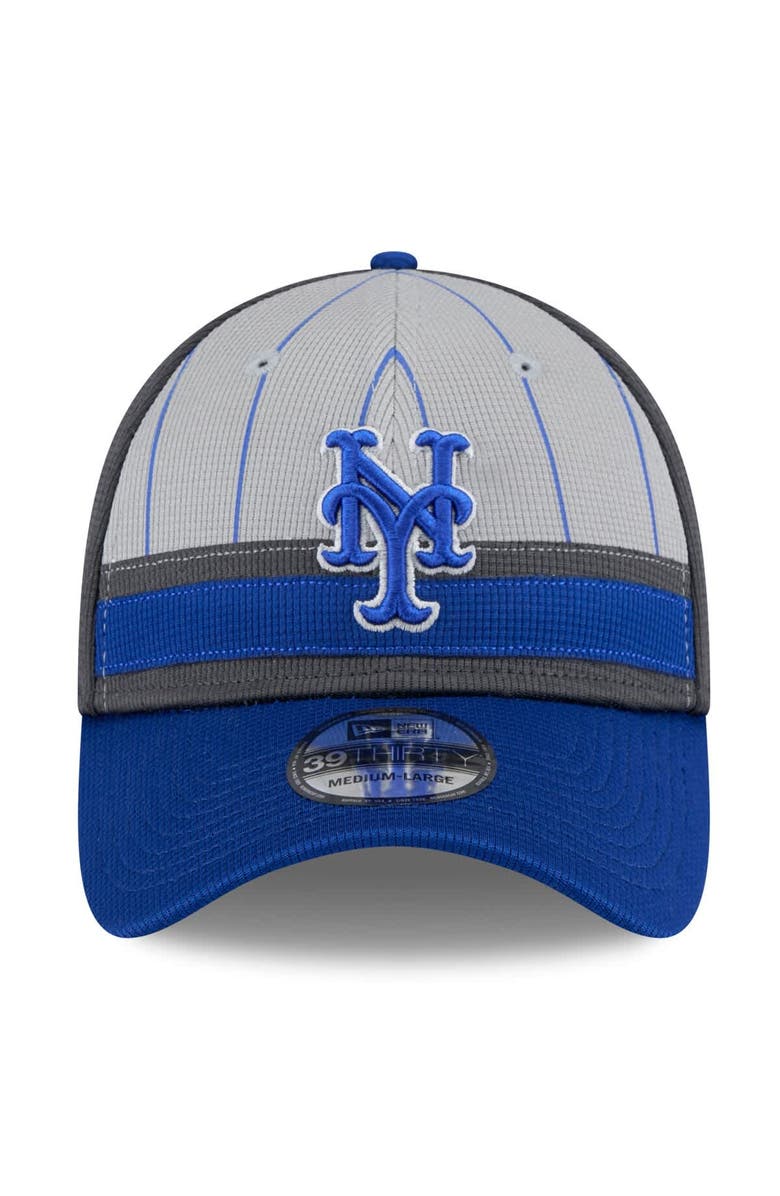New Era Men's New Era  Gray/Royal New York Mets 2025 Batting Practice 39THIRTY Flex Hat, Alternate, color, 