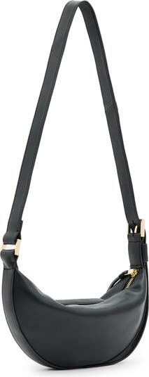 AllSaints Half Moon Leather Crossbody Bag | Nordstrom