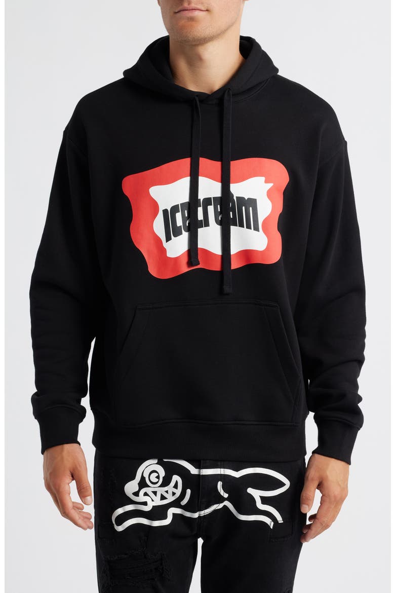 Play Graphic Hoodie, Main, color, BLACK