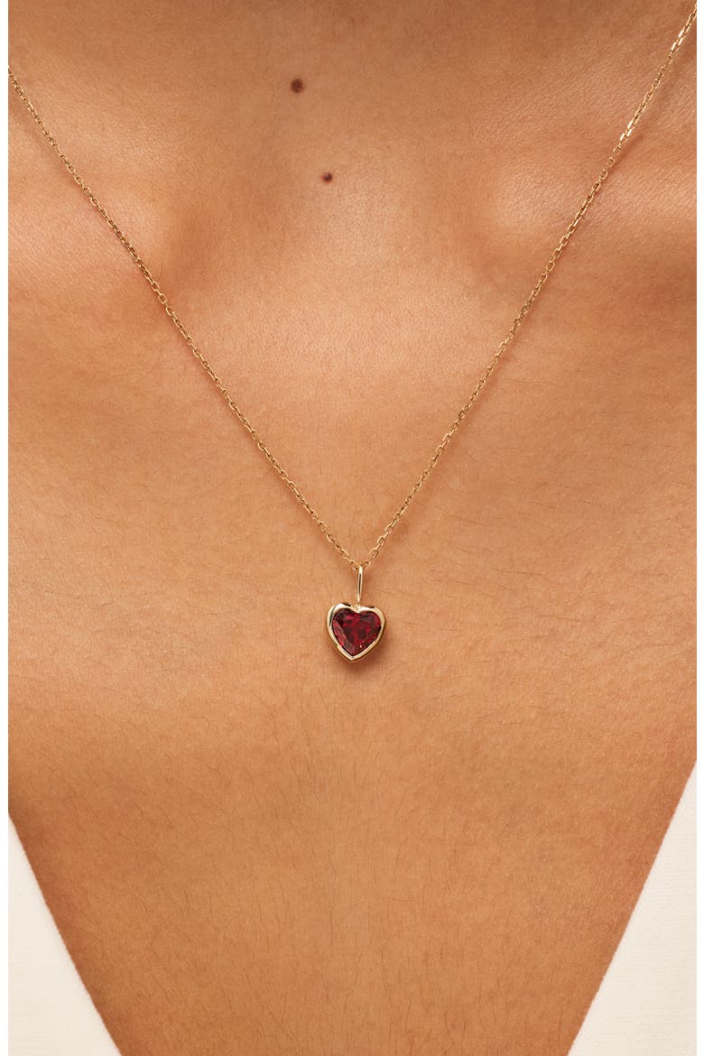 Solid Yellow Gold - Heirloom Heart Necklace, Alternate, color, Gold