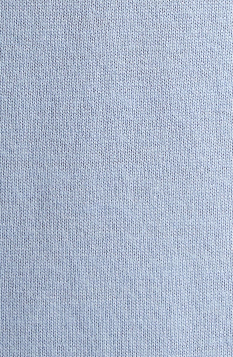 EMILY DAWN LONG Drape Front Wool Polo Sweater, Alternate, color, Baby Blue