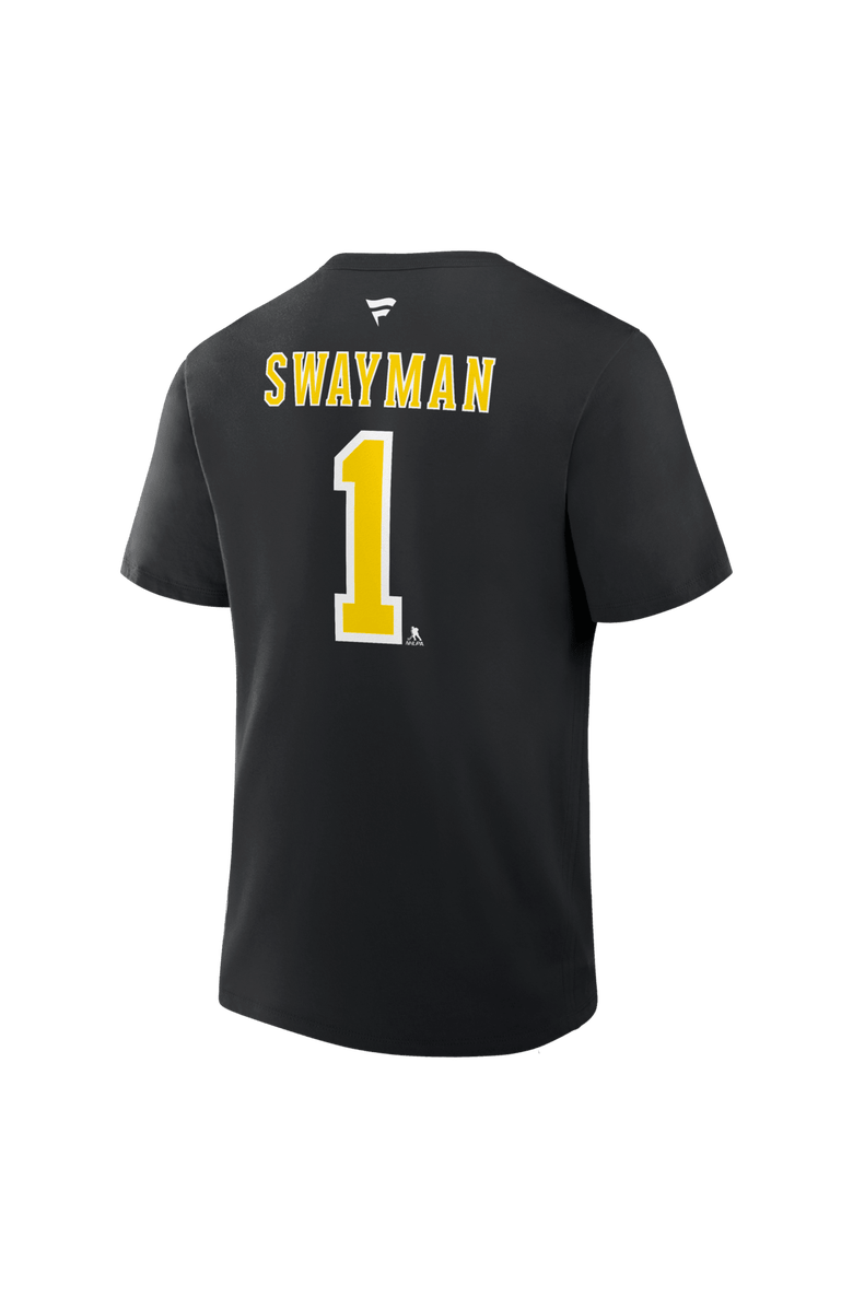 FANATICS Men's Fanatics Jeremy Swayman Black Boston Bruins 2026 NHL Stadium Series Authentic Stack Name & Number T-Shirt, Alternate, color, Black