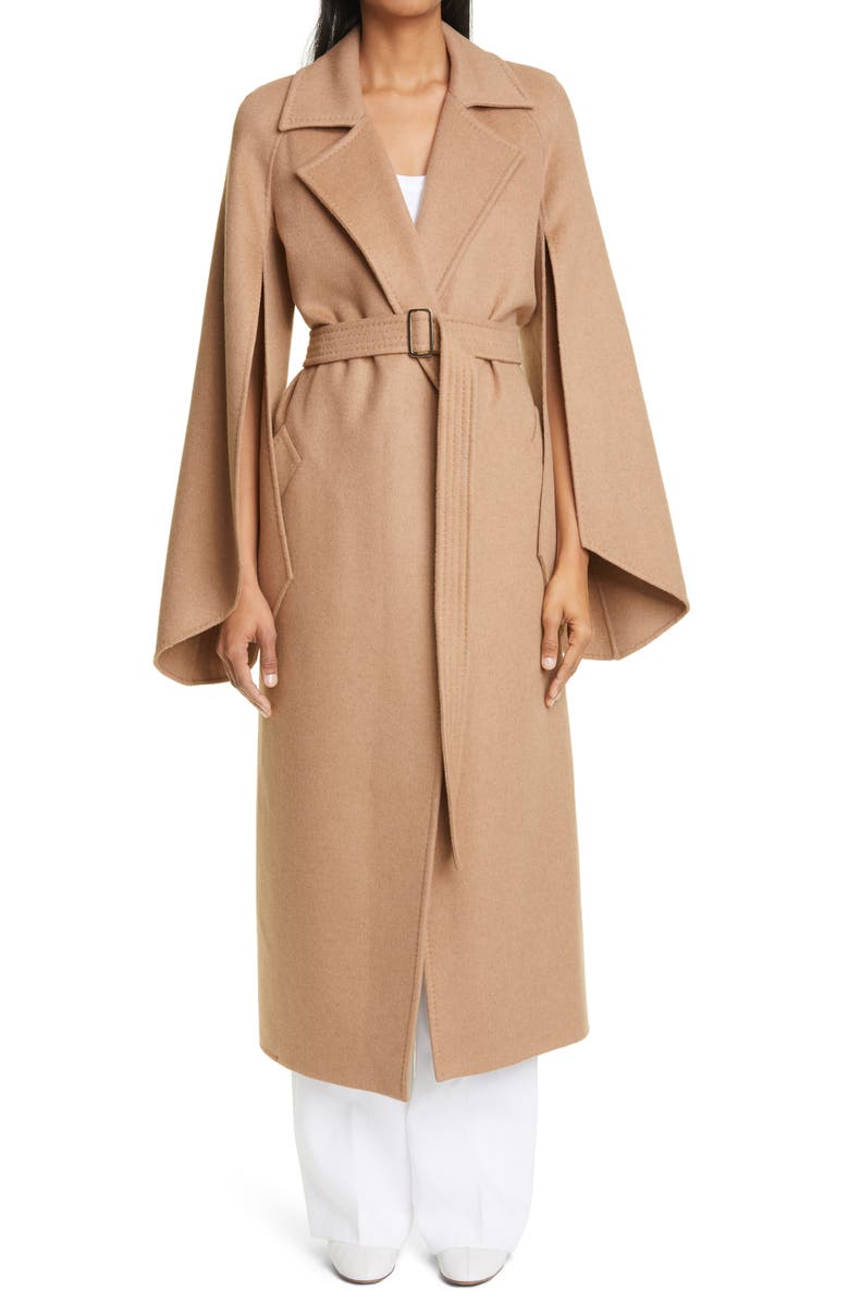 Max Mara Milano Camel Hair Coat, Main, color, 