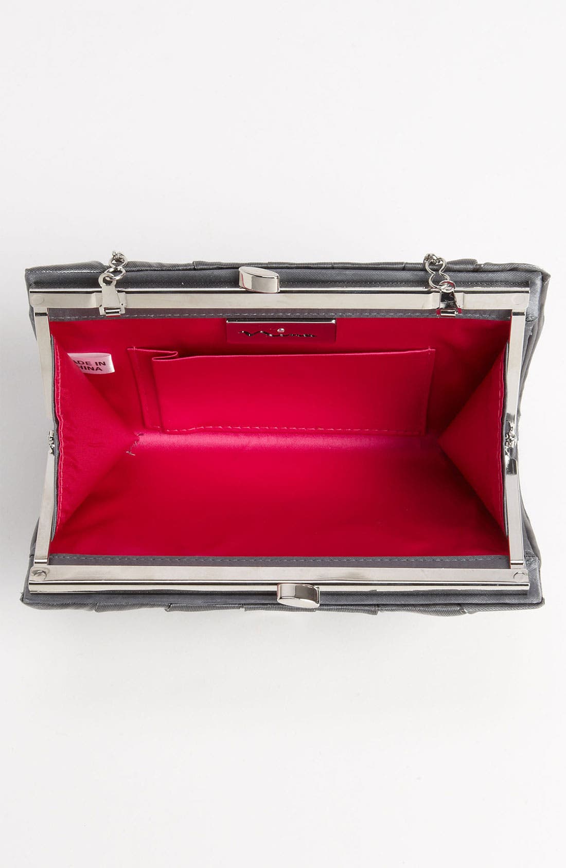 'Larry' Satin Clutch, Alternate, color, PEWTER