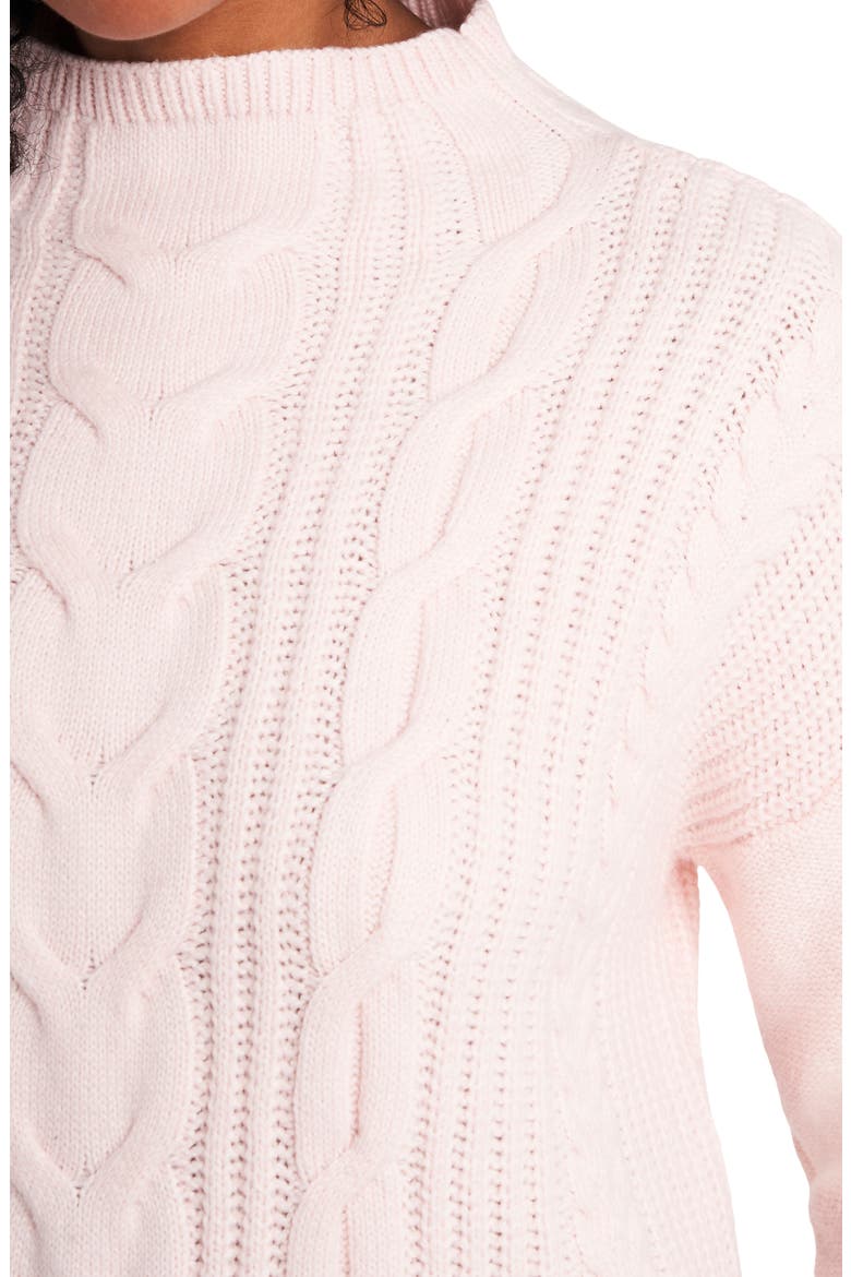 Cable Stitch Sweater, Alternate, color, SOFT PINK