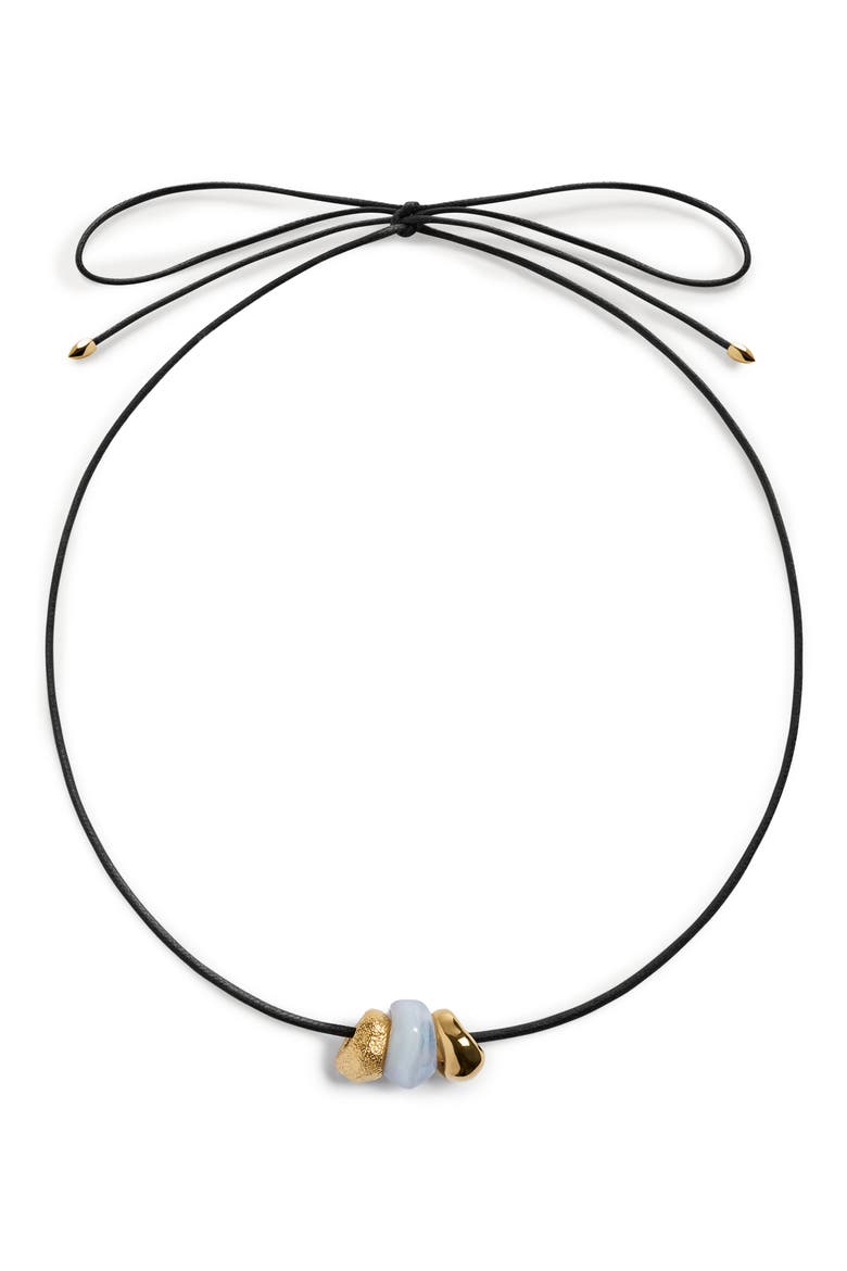 Antica Gemstone Cord Necklace, Main, color, 18K GOLD VERMEIL