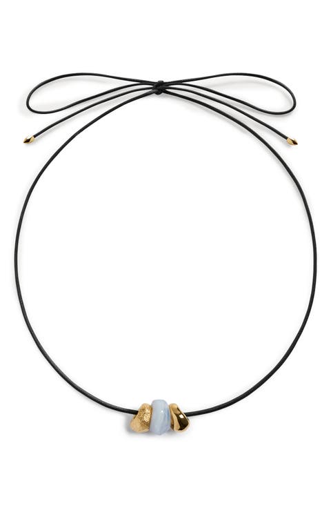 Antica Gemstone Cord Necklace