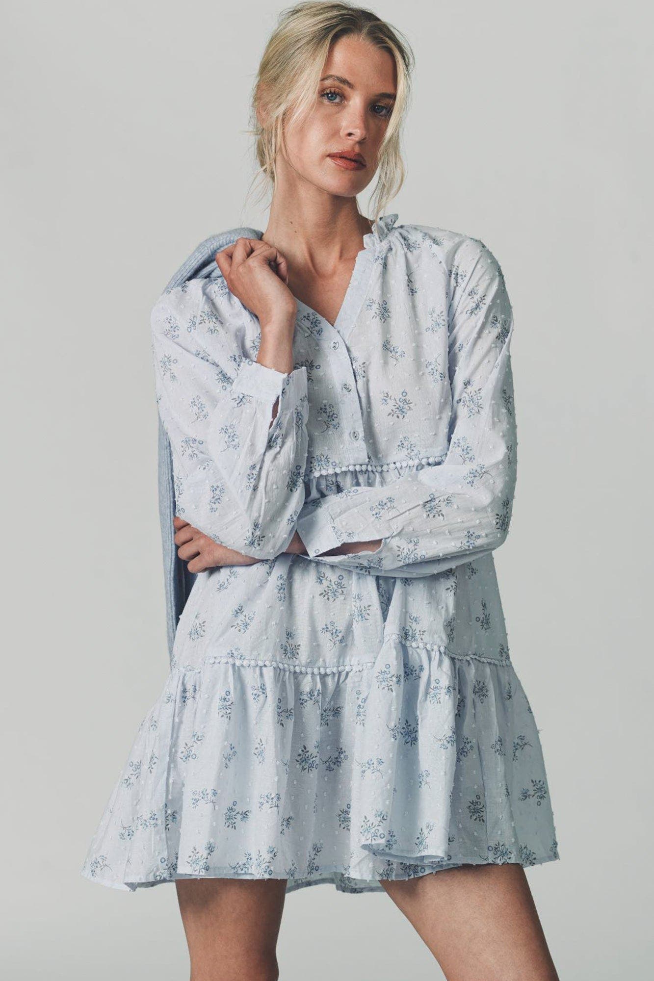 selected Soft Blue Ditsy