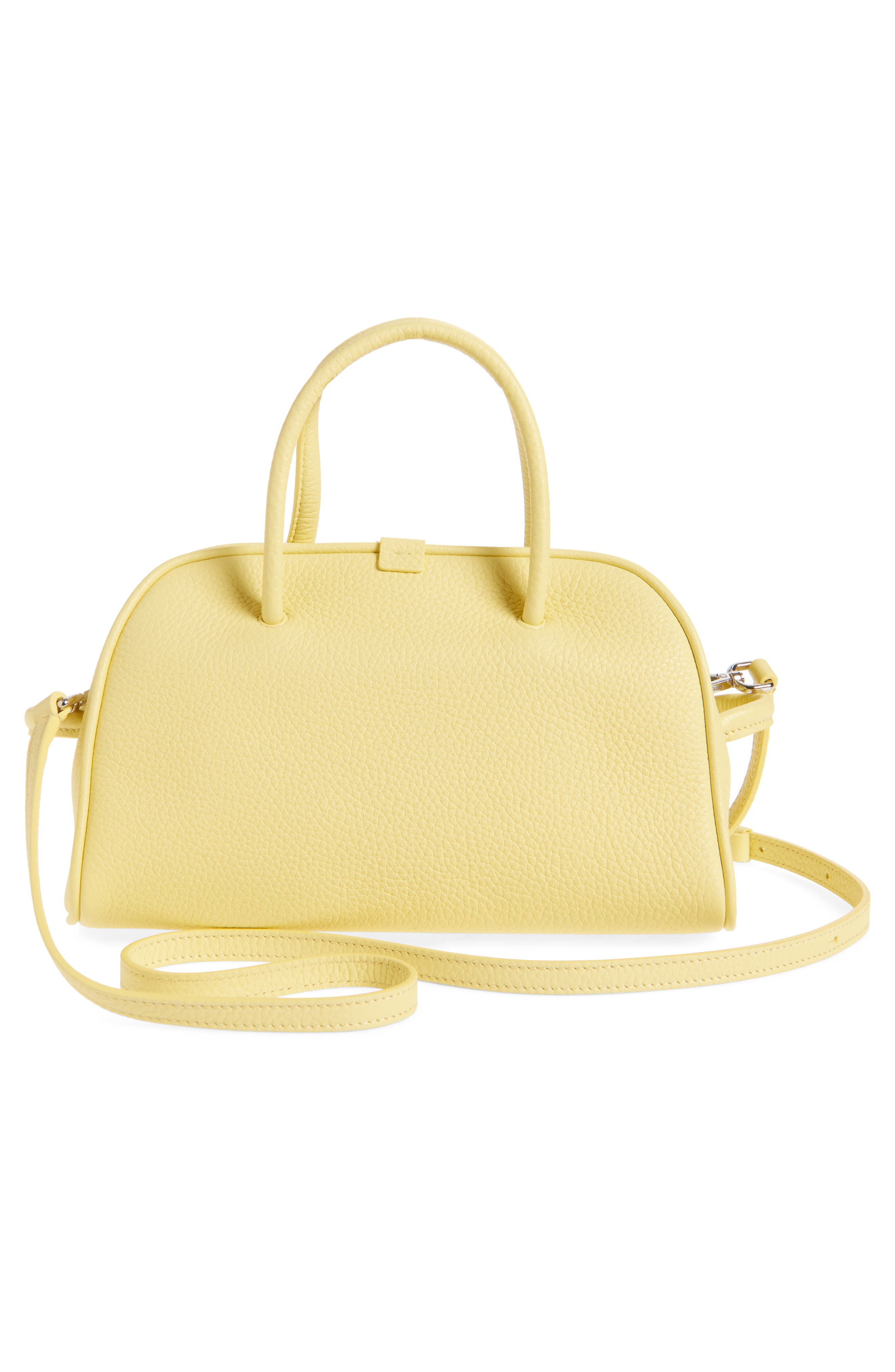 Le Petite Turismo Leather Crossbody Bowling Bag, Alternate, color, LIGHT YELLOW 210
