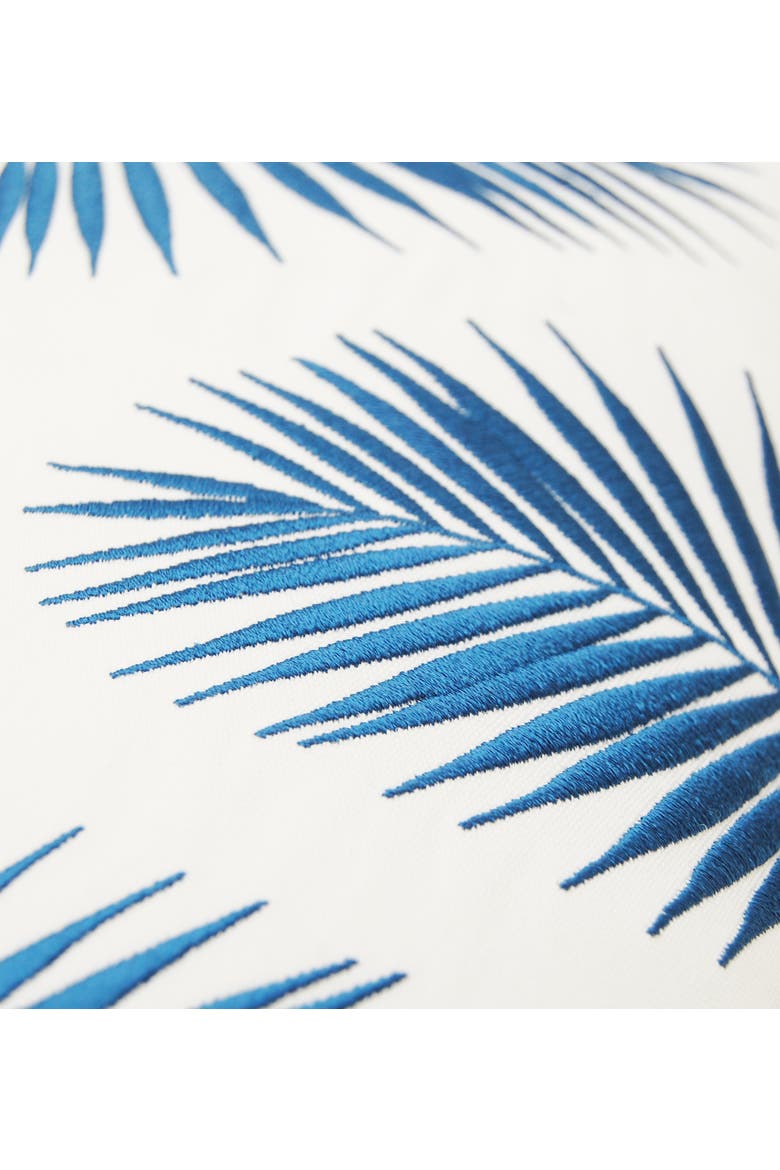 Palm Pattern Lumbar Indoor/Outdoor Accent Throw Pillow Decor, Alternate, color, Blue