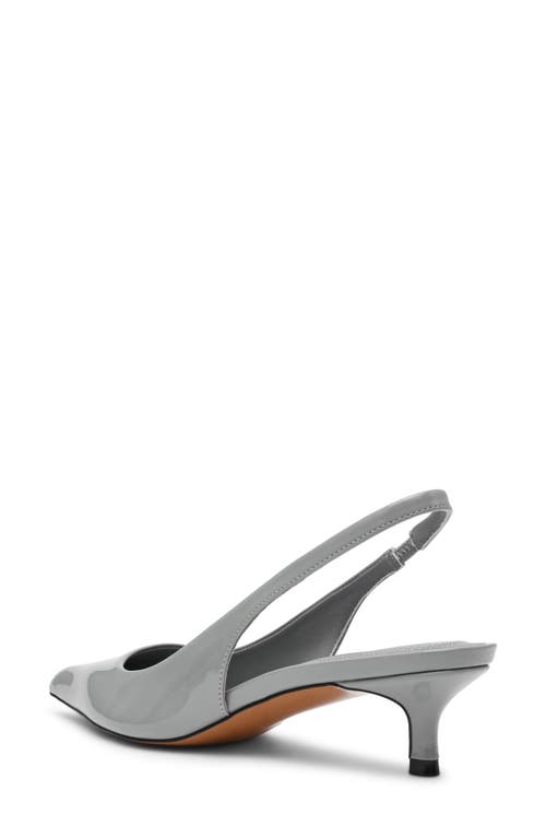 Steve Madden Kittie Slingback Pointed Toe Kitten Heel Pump In Gray