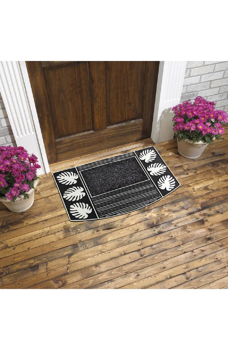 J AND V TEXTILES Palm Leaf Outdoor Mat, Alternate, color, Palm Silver