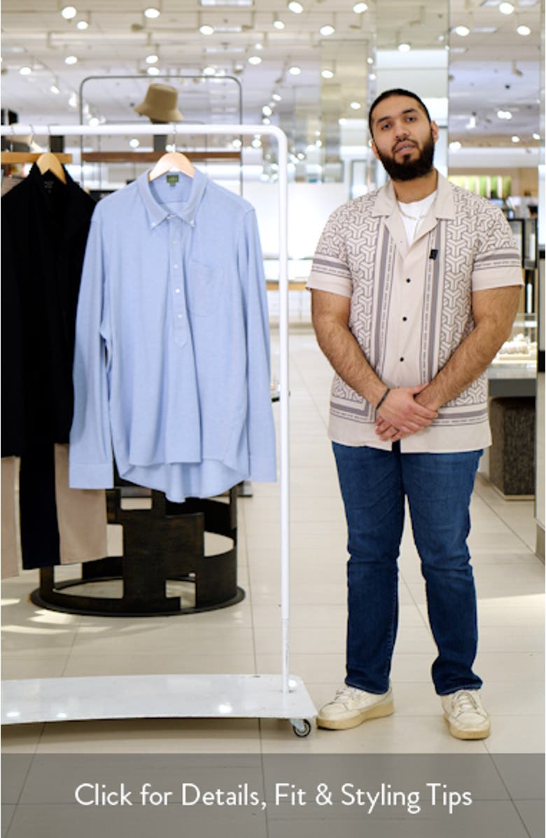 Long Sleeve Button-Down Polo, sales video thumbnail