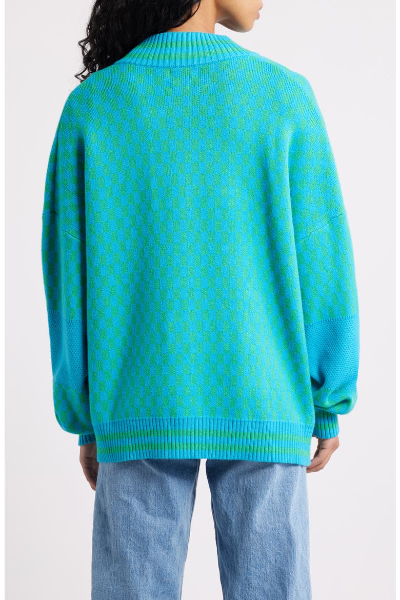 Get What I Want Grandpa Cardigan, Alternate, color, BLUE/ GREEN