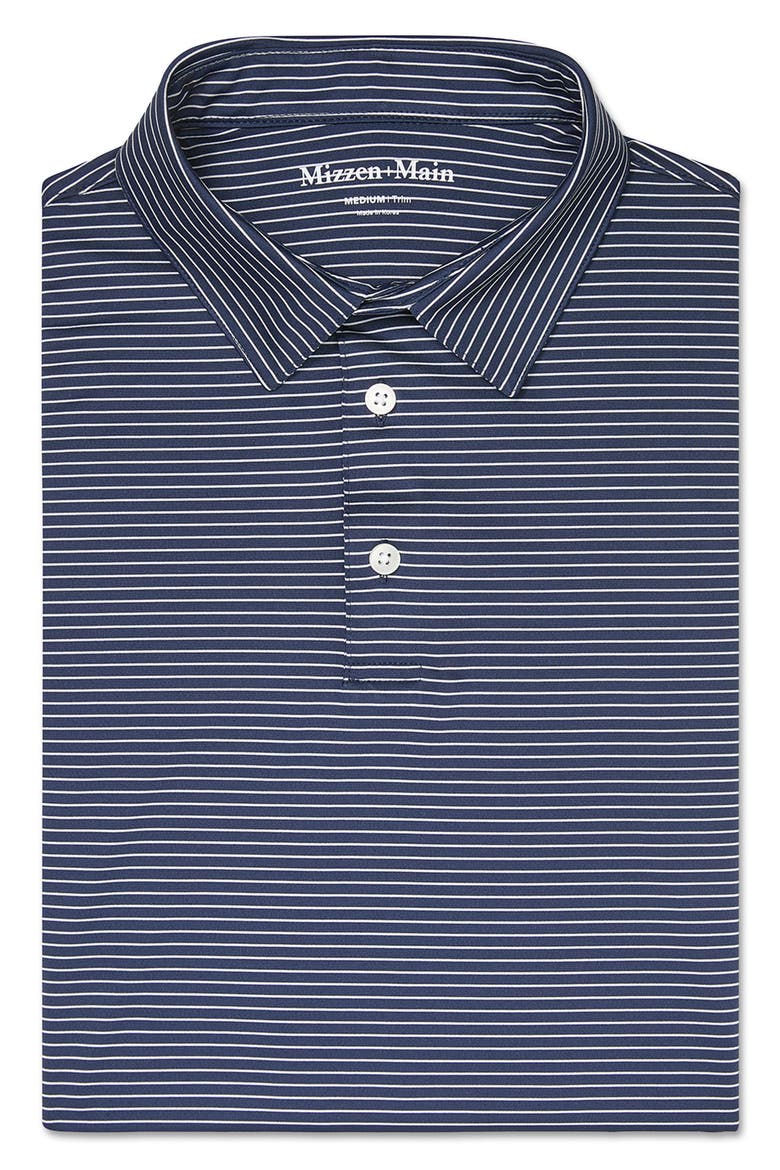 Versa Trim Fit Performance Golf Polo, Alternate, color, NAVY ALTERNATING STRIPE