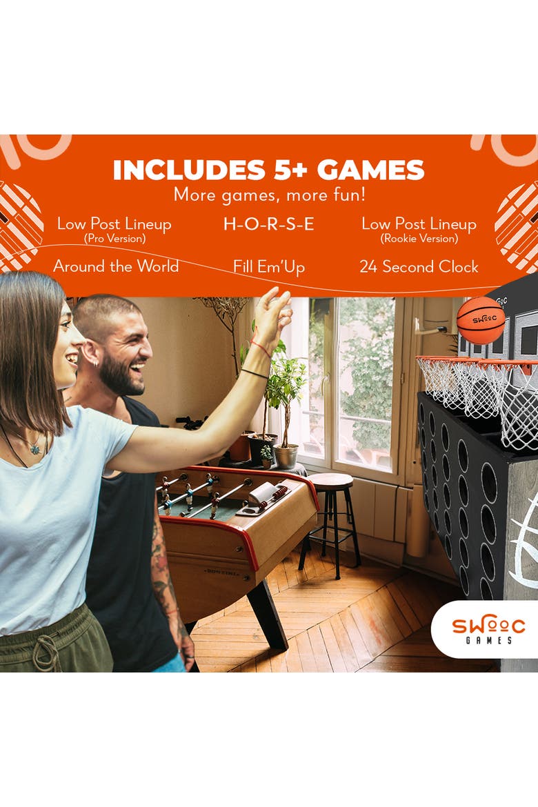 Low Post Lineup | Wall Mounted Basketball 4 In A Row, Alternate, color, Black