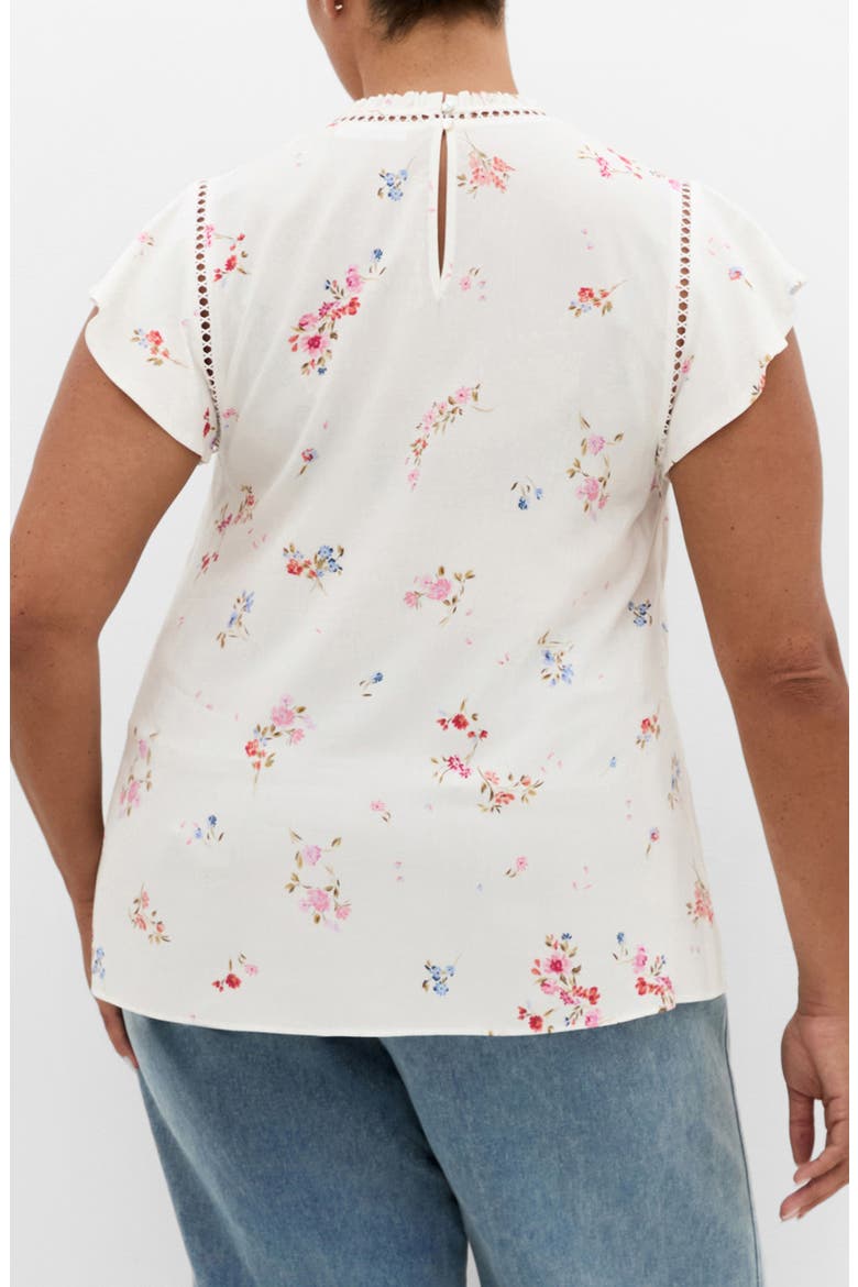 Fleur Print Woven Shirt, Alternate, color, IVORY PETAL