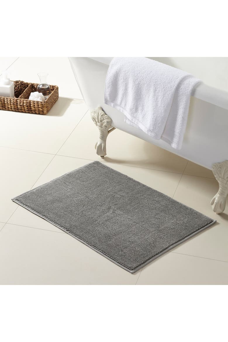 Turkish Cotton Reversible Bath Rug - Oatmeal, Main, color, GREY