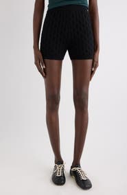 Dries Van Noten Target Merino Wool Pointelle Shorts