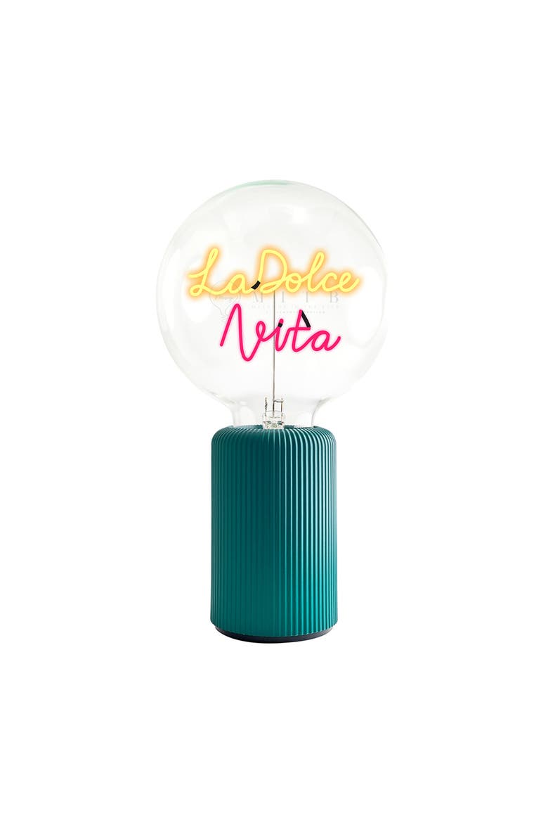 Dolce Vita Portable Table Lamp, Main, color, Emerald