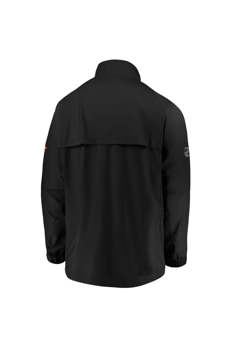 Men's Fanatics Branded Black Anaheim Ducks Authentic Pro Locker Room Rink Raglan Full-Zip Jacket, Alternate, color, Black