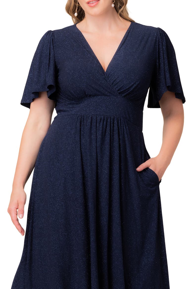 Crystal Cove Metallic Cocktail Dress, Alternate, color, EVENING STAR